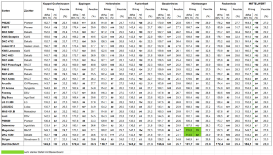 Ergebnisse der IMIR-Sortenpr�fung 2025 - mittelsp�tes Sortiment 