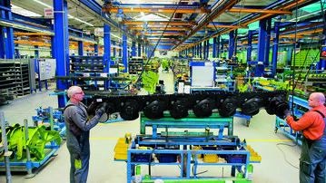  Die Landtechnikproduktion ist gut ausgelastet und hat mindestens fr das nchste halbe Jahr volle Auftragsbcher.