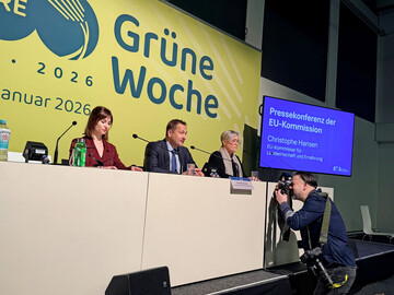 Pressekonferenz der EU-Kommission: Christophe Hansen, EU-Kommissar für Landwirtschaft und Ernährung.