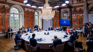 Die G7 -Agrarminister im Schloss in Hohenheim/ Suttgart.