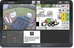 Neben der Maschine kann auch ein Kamerabild eingeschaltet werden. So lässt sich das Entladen am Fahrsilo oder der Wickelvorgang bei einer Press-Wickelkombination überwachen.