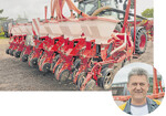 Lohnunternehmer Bernd Schweizer. Er sät mit seiner Kverneland Optima HD unter anderem bei den Landwirten Pfeffer, Haizmann und Gekle.