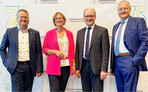 LBV-Präsident Joachim Rukwied (r.) mit Vizepräsidenten und Vizepräsidentin (v. l.) Joachim Maurer, Roswitha Geyer-Fässler und Hans-Benno Wichert.
