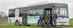 CNG-Bus aus dem Projekt NeoBus negative Emission ÖPNV: Forschung zur Kraftstofferzeugung und zum Betrieb von Bussen mit bio-LNG und bio-CNG aus Abfall- und Reststoffen.