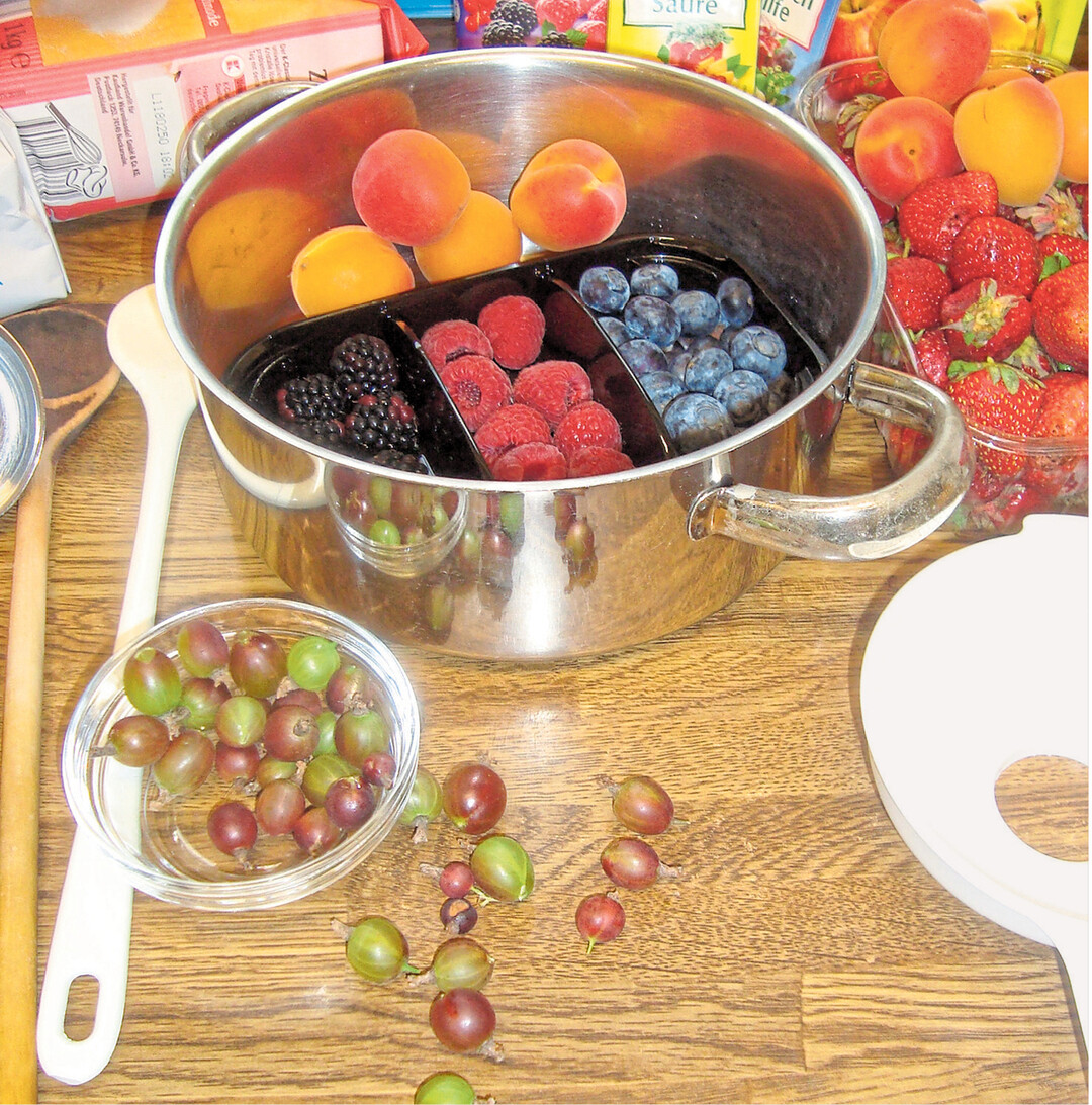 Jetzt bietet uns der Hausgarten eine reiche Fülle an Obst und Beeren. Da kann meist nicht alles zeitnah in der Küche verwendet werden, deshalb sorgen wir für den Winter vor. Auf den nächsten Seiten gibt es Tipps zum Einkochen.