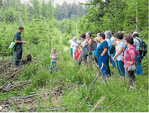 Mit dem Förster Jürgen Holzwarth erkundeten die Landfrauen aus Langnau und Laimnau den Wald vor ihrer Haustür.