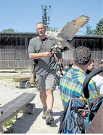 Im Wild- und Freizeitpark Allensbach zeigte Falkner Jörg Ahrend seine Tiere.