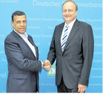 Der Präsident des französischen Bauernverbandes FNSEA, Xavier Beulin (links), traf sich mit DBV-Präsident Joachim Rukwied zu einem Spitzengespräch in Berlin.