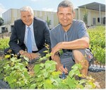Anfang Juni eingeweiht: Die neue Rebschule konzentriert sich jetzt am Kellereistandort zur Freude von Geschäftsführer Karl Seiter (l) und Rebschul-Leiter Wolfgang Keicher.