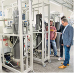 An diesen Reaktoren hat das Projektteam im Labor mit verschiedenen Güllearten gearbeitet.