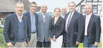 Der Mindestlohn bleibt auf der Tagesordnung (v. l.): Dieter Mainberger, Andreas Schockenhoff, Franz Josef Müller, Nicole Spieß, Waldemar Westermayer, Franz Josef Jung und Bürgermeister Edwin Weiß.