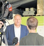 Der LBV-Präsident, Joachim Rukwied, stand den Medienvertretern für alle Fragen zum aktuellen Ernteergebnis zur Verfügung.