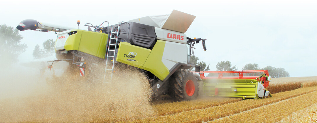 Die neue Mähdrescher-Baureihe Trion von Claas umfasst Fünf- und Sechs-Schüttlermaschinen sowie Hybribmähdrescher mit Einzel- und auch Doppelrotor.