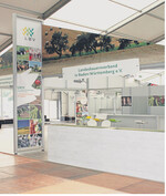 Der LBV-Stand eine Woche vor Eröffnung. Die Arbeiten laufen auf Hochtouren.