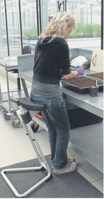 Stehhilfen schonen Kreislauf, Gelenke, Bänder und Sehnen.