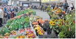 Prächtige Erntegaben für einen guten Zweck  Erntedank-Wochenmarkt in Stuttgart.