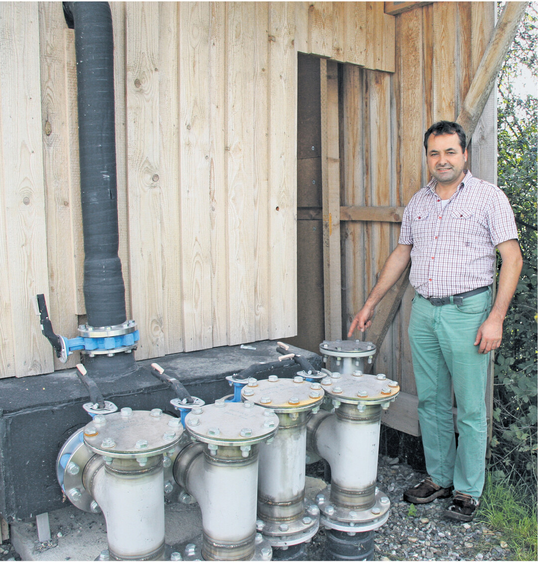 Von hier aus sollte das Gas zum BHKW nach Friedberg gehen, um dort das warme Wasser für das Wärmenetz bereitzustellen, zeigt Martin Hafner auf den bereits vorgesehenen Anschluss.