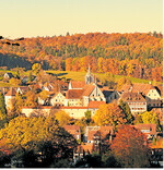 Dorf im Herbst: Bebenhausen im Schönbuch.