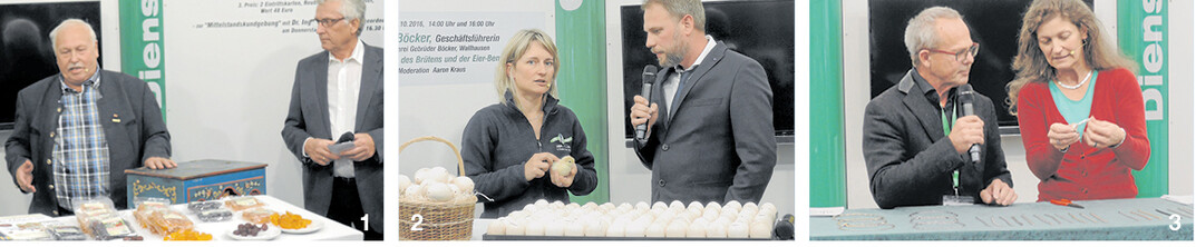 Praktische Berufe: Vermarktung von Streuobst (Bild 1), die Arbeit einer Putenbrüterei (2) und Gesundheitsaspekte von Magnetschmuck (3).