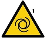 Warnzeichen Warnung vor automatischem Anlauf" (W018) gemäß ASR 1.3.
