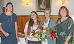 Lob und dankende Worte gab es beim Landfrauentag Zollernalb, bei dem das 40-jährige Jubiläum des Kreisverbandes gefeiert wurde, für (v. l.) Carolin Dietz, Sibylle Hauser, Kreisvorsitzende Waltraud Kostanzer und Carola Gsell-Hodler.