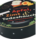 Spannung statt Schoki an Heiligabend ist der Krimi, der auf 24 Weihnachtskugeln aus Pappe steht, gelöst: Apfel, Zimt und Todeshauch. Ars vivendi Verlag 2014, 14,90 Euro, ISBN: 978-3-86913-452-9.
