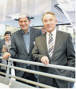 Kreisvorsitzender Eberhard Zucker und Landrat Dr. Rainer Haas (v. l.)