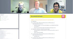 Wird alles klappen? Spannung zu Beginn des Webinars. Die Referenten (v. l.) Dr. Andreas Maier und Ralf Becker sowie BWagrar-Redakteurin Doris Ganninger-Hauck bei der Begrüßung.