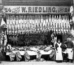 Wie die Metzgerei Riedling in London präsentierten die hohenlohischen Metzgereien ihre Wurst- und Fleischwaren im 19. Jahrhundert der städtischen Bevölkerung. I