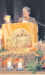 Brigitte Scherb, Präsidentin des Deutschen LandFrauenverbandes, bei ihrer Festrede.