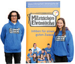 Sind seit drei Jahren Botschafter für Mitmachen Ehrensache: Faris Hamada und Lucie Kober.