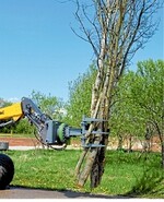 Mit dem Heizogreif HG 100 kann die Ladung auch senkrecht transportiert werden.