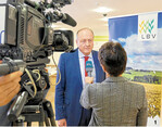 LBV-Präsident Joachim Rukwied nimmt im SWR Stellung zu den Unternehmensergebnissen im Wirtschaftsjahr 2018/19.