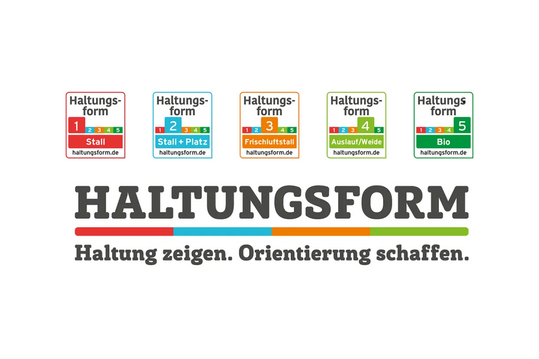 Die Haltungsform-Kennzeichnung hat seit dem 1. Juli 2024 fnf statt vier Stufen.