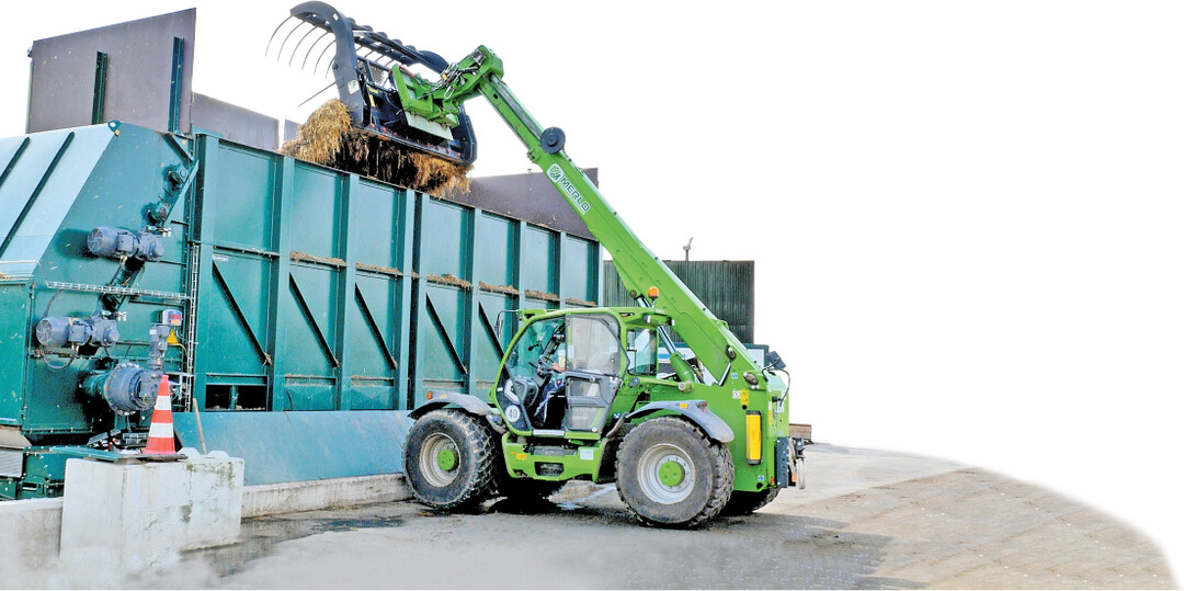 Der TF 65.9 füttert eine Biogasanlage.