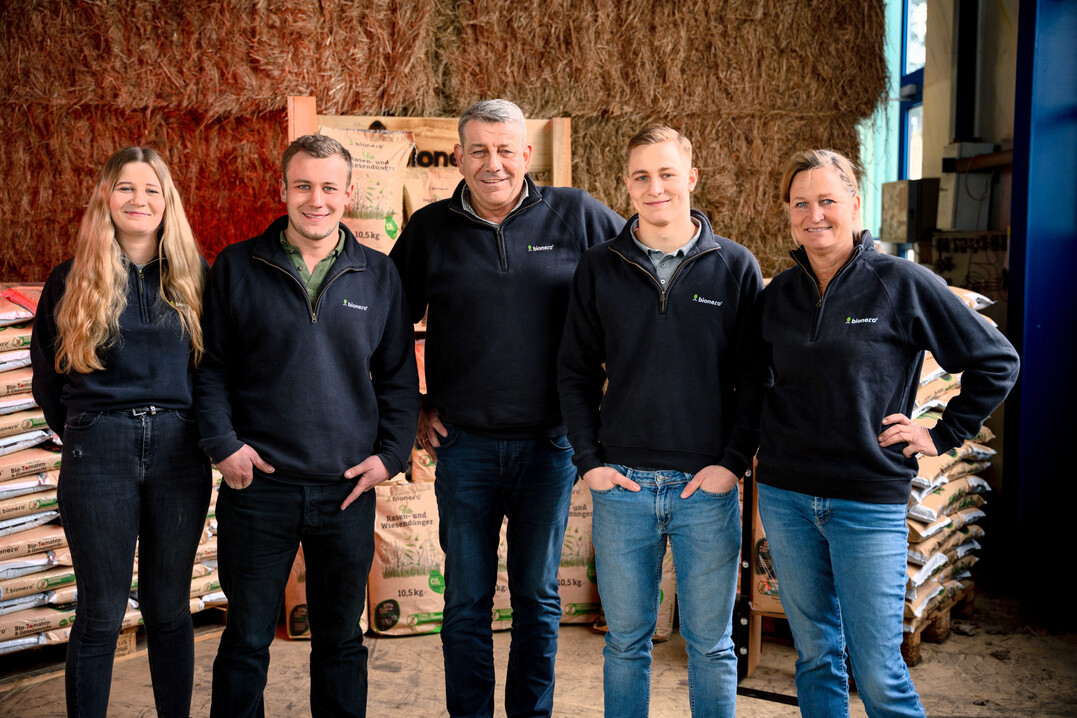 Die ganze Familie macht mit (v. l.): Paula, Aaron, Uwe, Lennart und Anja Samannshausen.