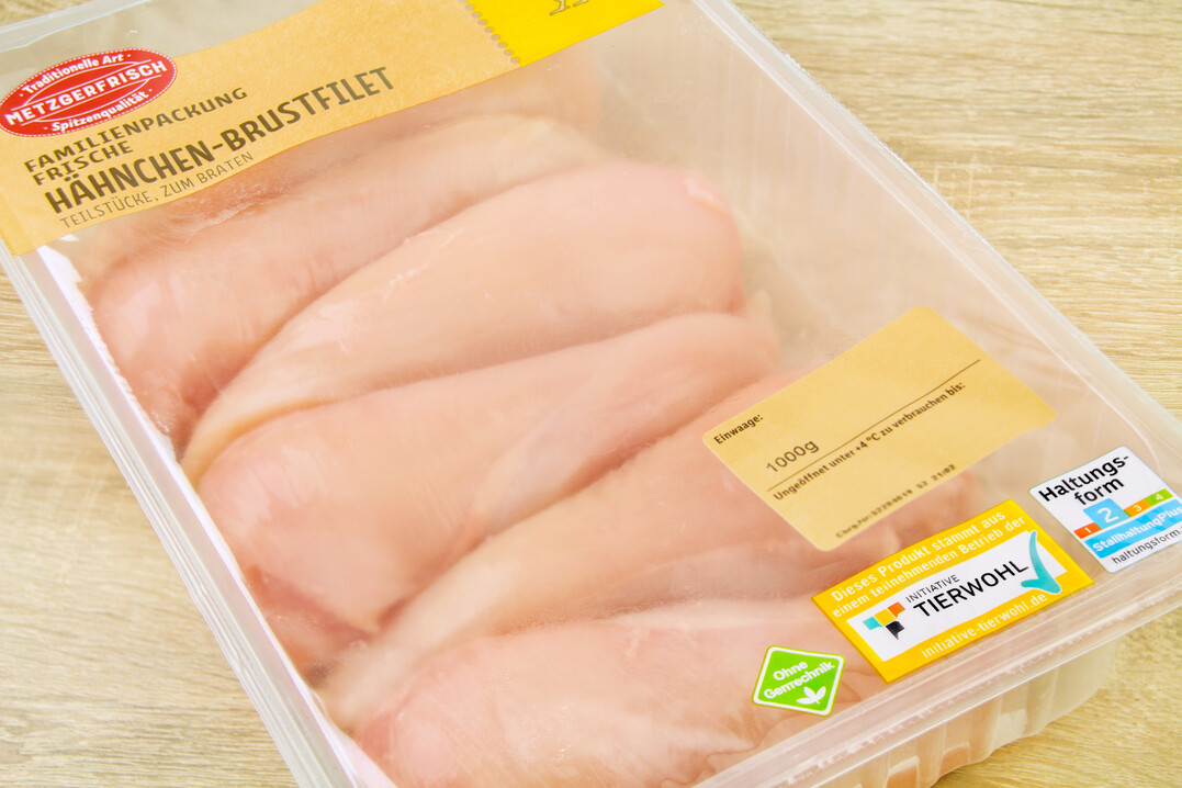 Der Groteil des Geflgelfleischs in den Supermrkten stammt aus der Haltungsform 2.