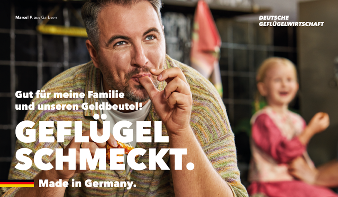 Die neue Kampagne „Geflügel schmeckt. Made in Germany.“ zeigt echte Menschen.