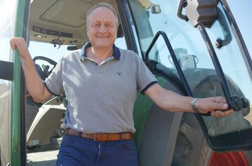 Vom Feld zum Interview  Prsident Joachim Rukwied am 21. August 2020 auf seinem Betrieb in Eberstadt (Landkreis Heilbronn).