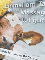 Neues Plakat der Informationskampagne 2012 des Bauernverbandes zur Tierhaltung