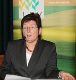 Elisabeth Jeggle, Europaabgeordnete aus dem Kreis Biberach, bei der LBV-Fachtagung zur Gemeinsamen Agrarpolitik anm 30. Januar 2013 in Gammertingen (Landkreis Sigmaringen)