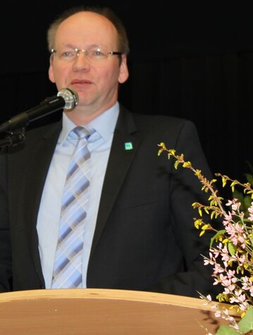 DBV-Generalsekretr Bernhard Krsken bei seiner Rede auf dem Bauerntag Heilbronn-Ludwigsburg am 10. Januar 2014 in Ilsfeld-Auenstein