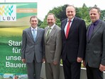 Mit großen Mehrheiten wiedergewählt (von links): LBV-Vizepräsidenten Hans Götz, Klaus Mugele, Präsident Joachim Rukwied und Vizepräsident Gerhard Glaser