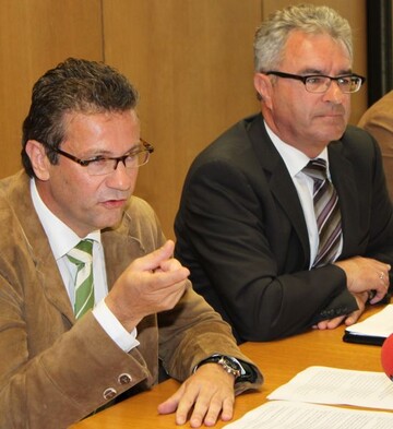 CDU-Fraktionschef Peter Hauk und Agrarsprecher Paul Locherer (rechts)
