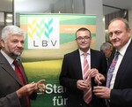 Ministerialdirektor Wolfgang Reimer, LBV-Hauptgeschäftsführer Peter Kolb und Präsident Joachim Rukwied