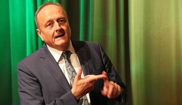 Der mit 91 Prozent eindrucksvoll als LBV-Prsident besttigte Joachim Rukwied bei seiner Rede auf der LBV-Mitgliederversammlung 2018 in Fellbach