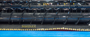 Schneidwerke mit einem flexiblen Tisch sind sind besonders gut für den Drusch von Sojabohnen geeignet.