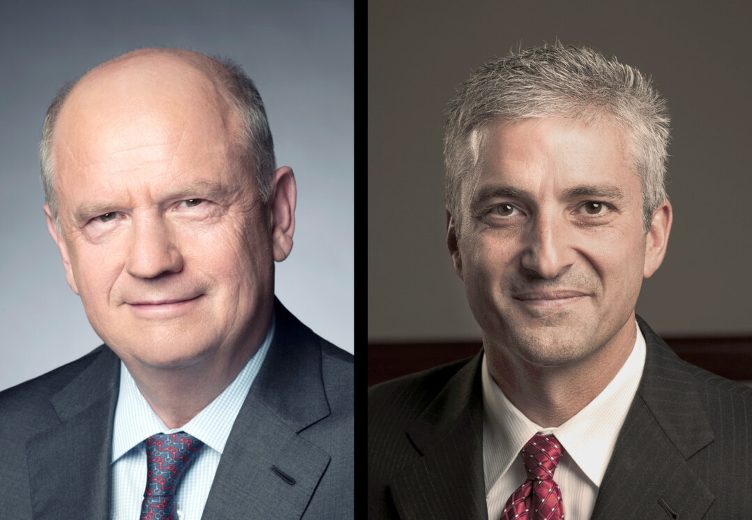 AGCO Konzernchef-Martin Richenhagen (l.) und sein designierter Nachfolger Eric Hansotia.