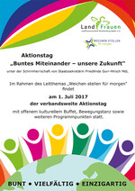 Am 1. Juli gibt es in 15 Ortsvereinen im Landfrauenverband Württemberg-Baden vielfältige Aktionen mit Geflüchteten und Migrantinnen.