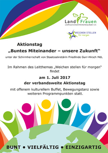 Am 1. Juli gibt es in 15 Ortsvereinen im Landfrauenverband Wrttemberg-Baden vielfltige Aktionen mit Geflchteten und Migrantinnen.